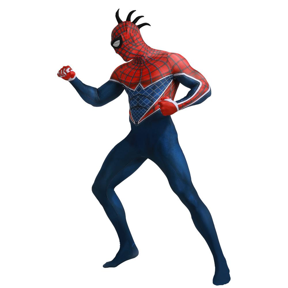 BuySpider - Man Punk Hobart Brown Cosplay Costume Jumpsuit Across the Spider - Verse Edition Now Cheaper With 3 - 5 Days Ship - PajamasBuy