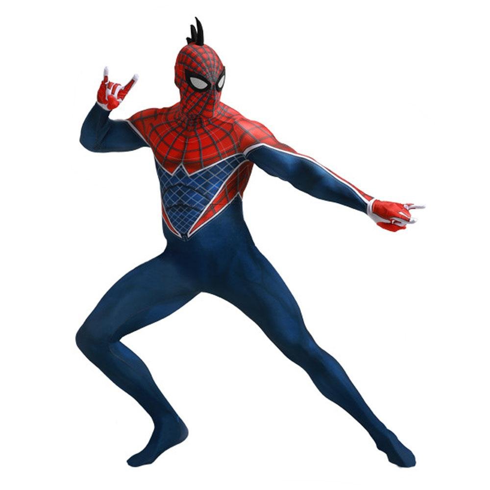 BuySpider - Man Punk Hobart Brown Cosplay Costume Jumpsuit Across the Spider - Verse Edition Now Cheaper With 3 - 5 Days Ship - PajamasBuy