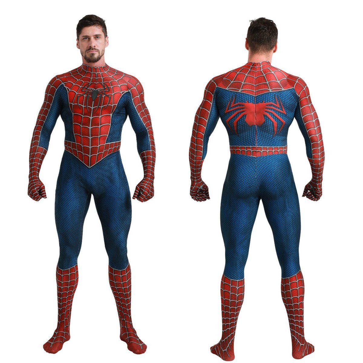 BuySpider - Man Tony Halloween Cosplay Costume Zentai Jumpsuit Now Cheaper With 3 - 5 Days Ship - PajamasBuy