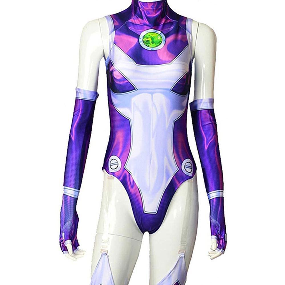 Starfire Halloween Jumpsuit Carnival Suit Zentai Cosplay Costume For Adults - Pajamasbuy