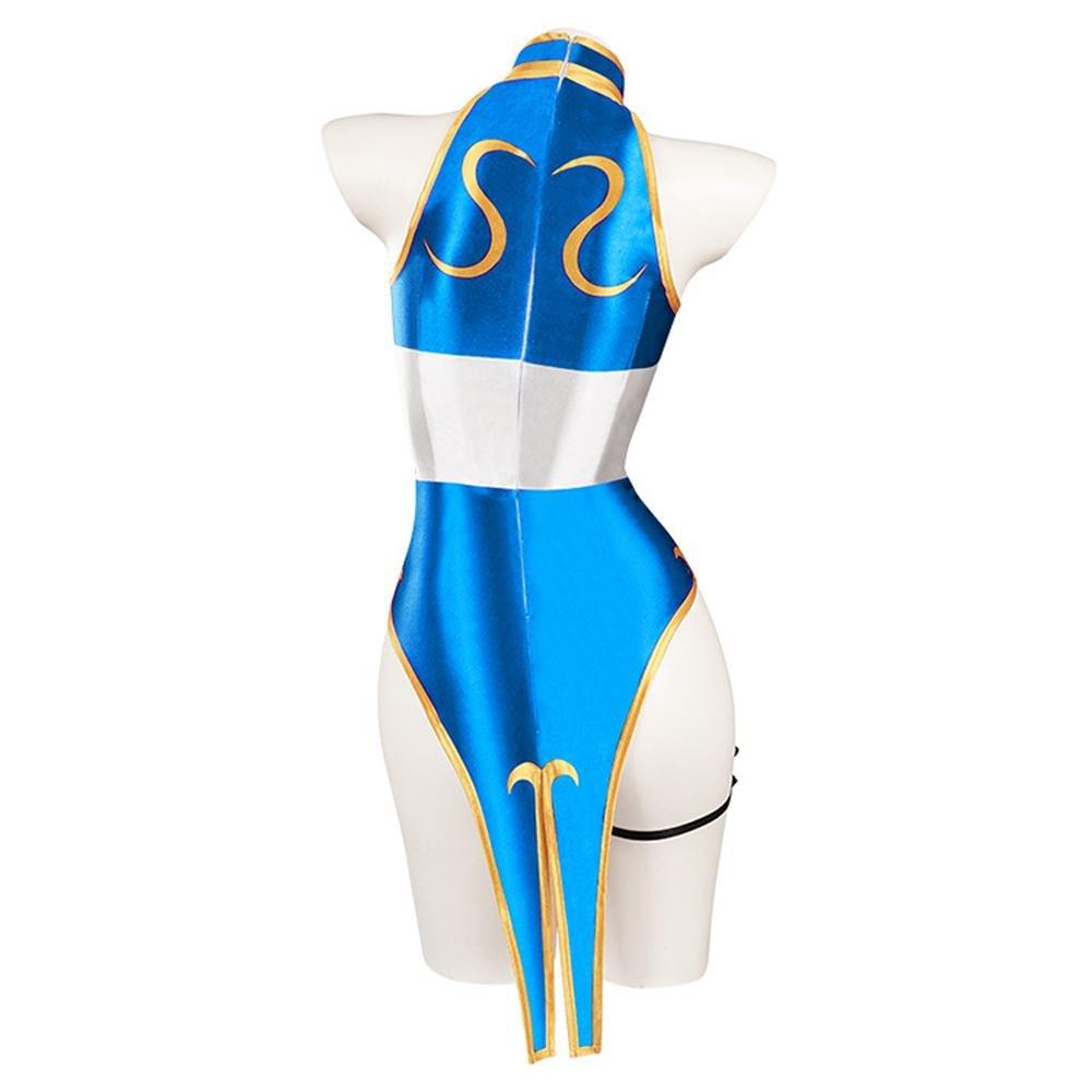 Street Fighter Chun - Li Swimsuit Cosplay Costume Swimwear Outfits - Pajamasbuy