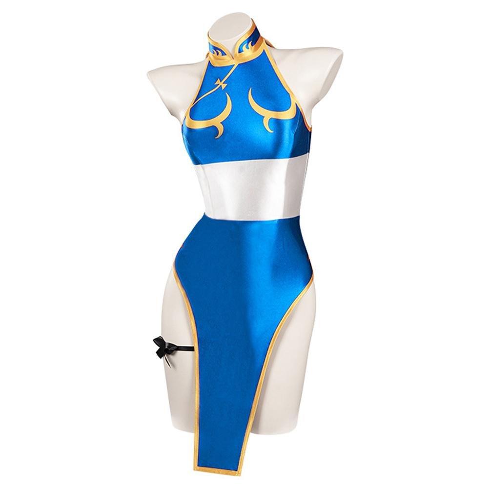 Street Fighter Chun - Li Swimsuit Cosplay Costume Swimwear Outfits - Pajamasbuy