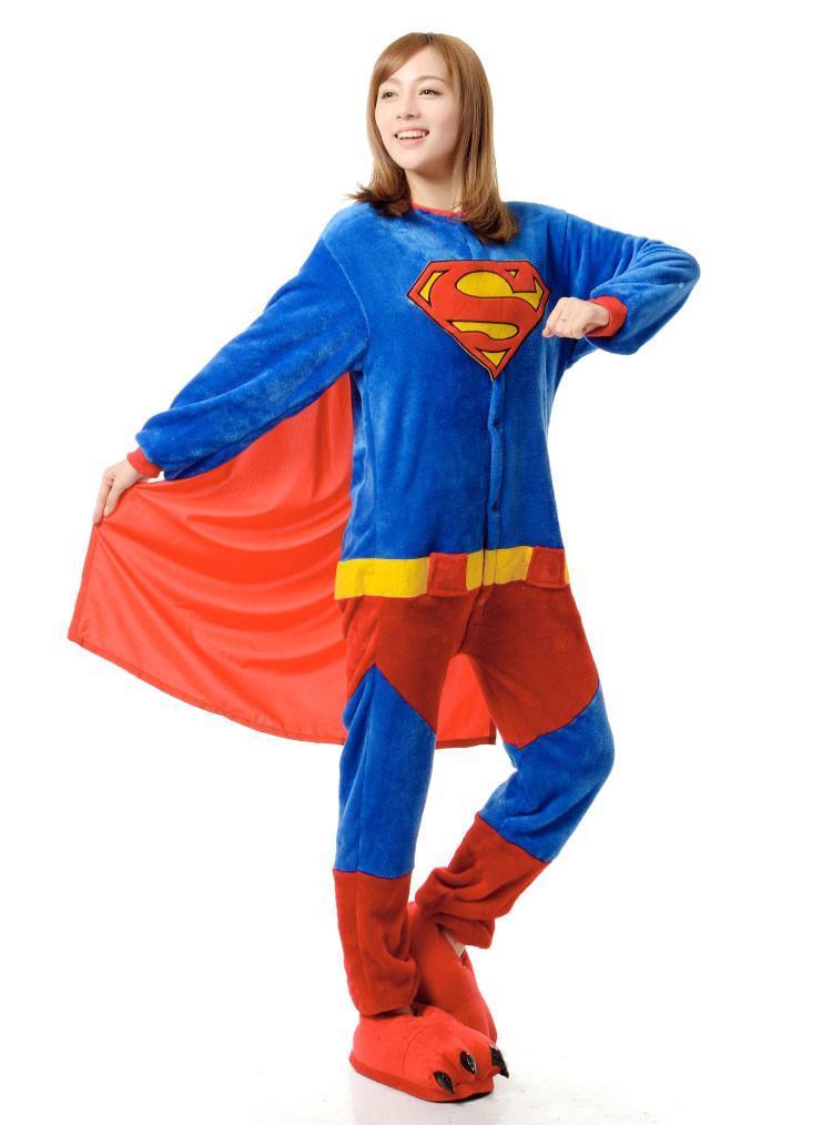 Super Hero Supermen Adult Unisex Onesies Kigurumi Costumes Pajamas - Pajamasbuy