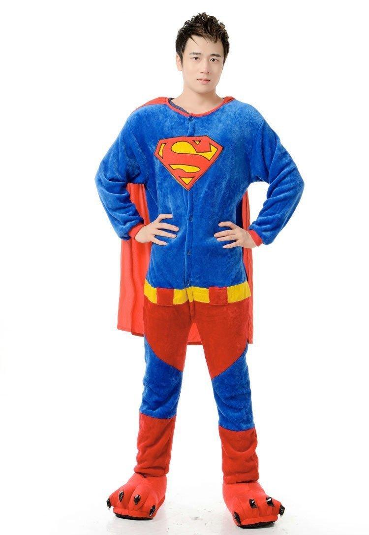 Super Hero Supermen Adult Unisex Onesies Kigurumi Costumes Pajamas - Pajamasbuy