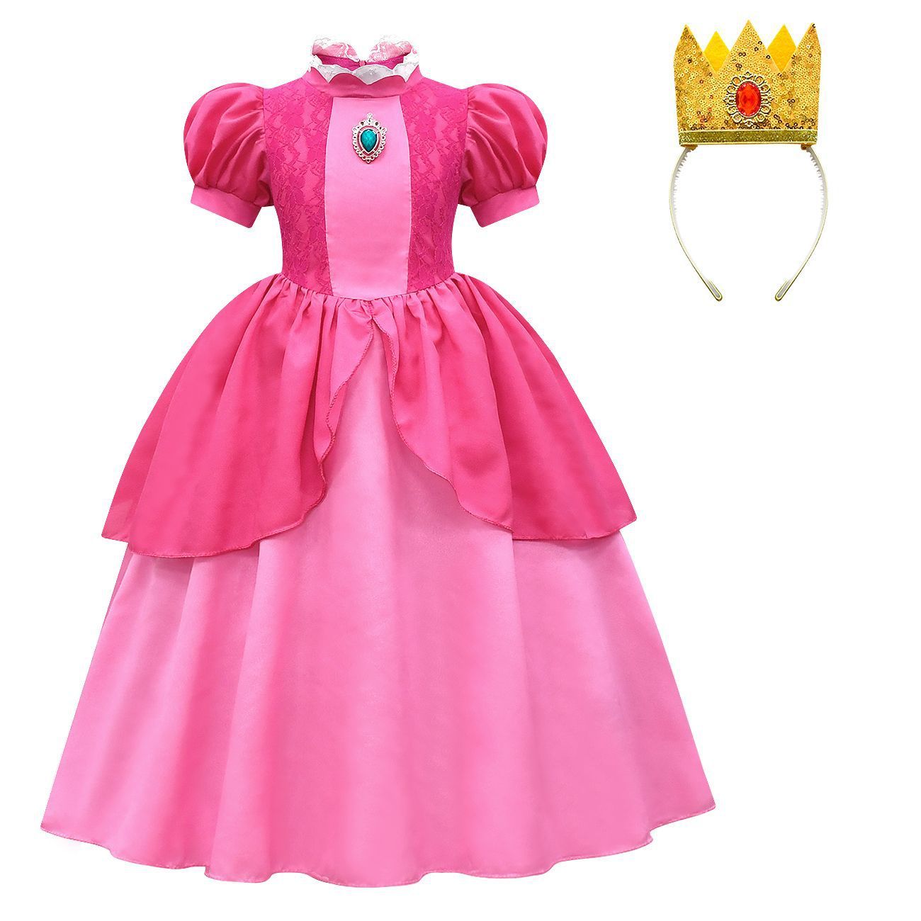 BuySuper Mario Bros Princess Peach Kids Girls Tutu Dress Outfits Cosplay Costume Now Cheaper With 3 - 5 Days Ship - PajamasBuy