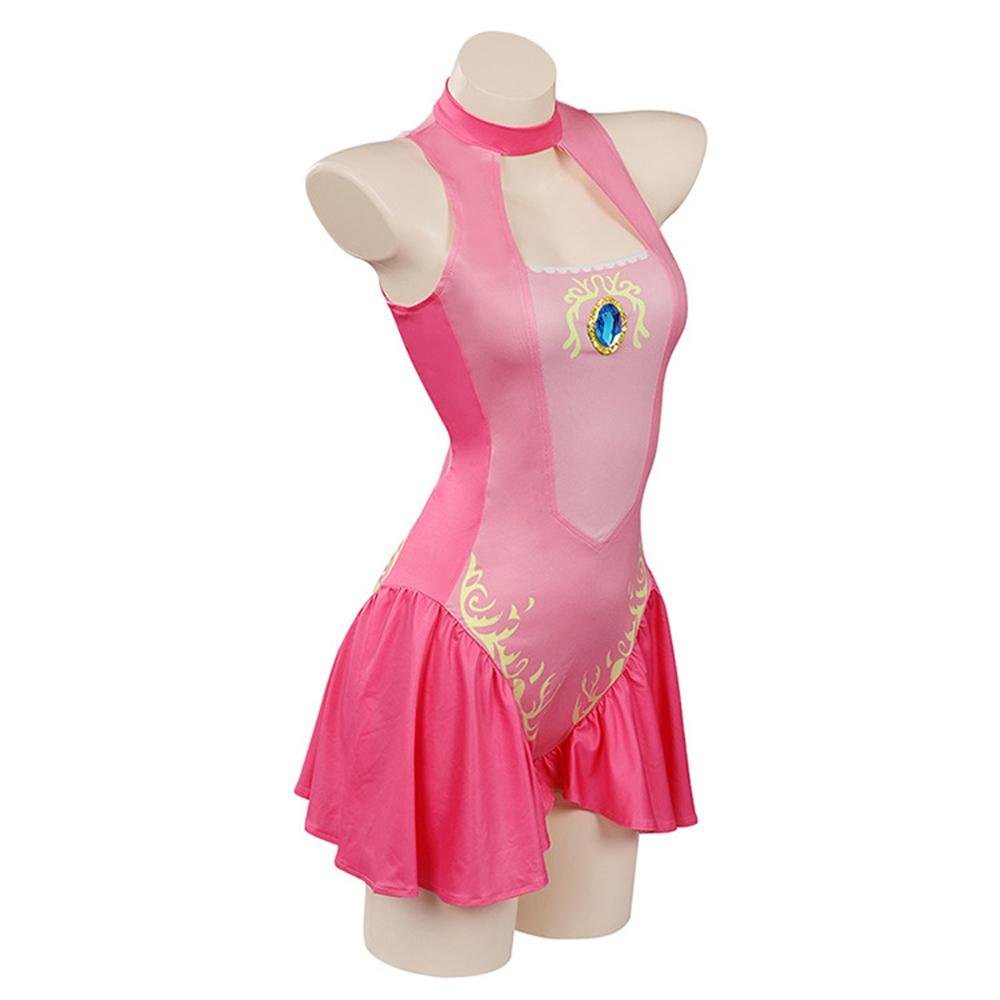 BuySuper Mario Peach Princess Swimsuit Cosplay Costume Swimwear Outfits Now Cheaper With 3 - 5 Days Ship - PajamasBuy