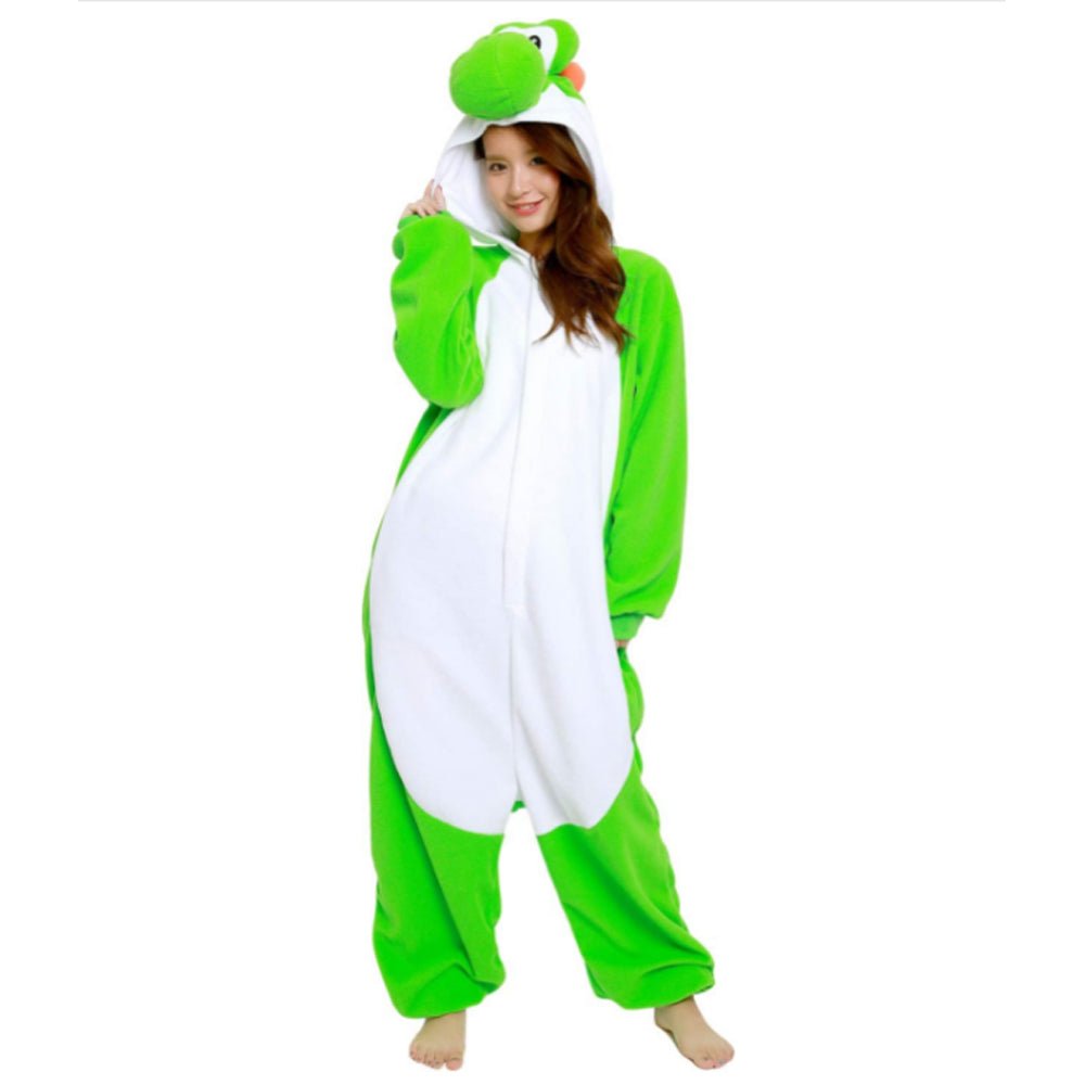 BuySuper Mario Yoshi kigurumi Costume Onesies Halloween Now Cheaper With 3 - 5 Days Ship - PajamasBuy