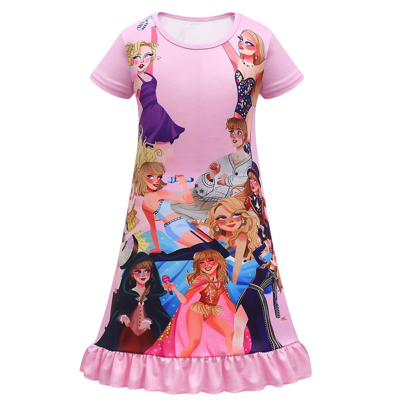 BuyTaylor Swift Pajama Dress Cosplay Costumes Printing Kids Now Cheaper With 3 - 5 Days Ship - PajamasBuy