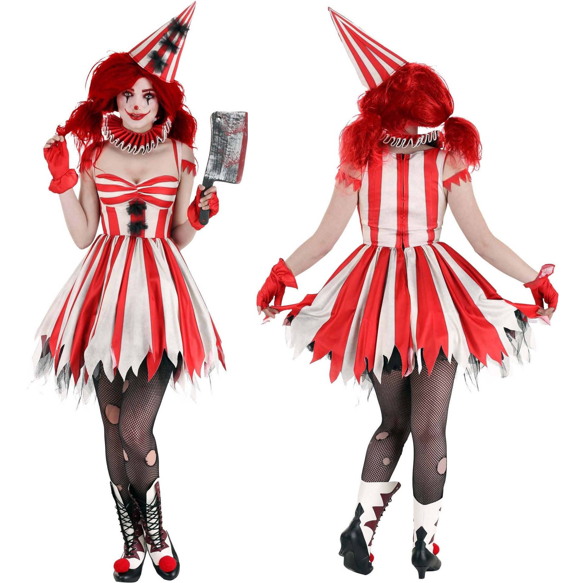 Terrifier Circus Female Clown Costume Vampire Halloween Cosplay - Pajamasbuy