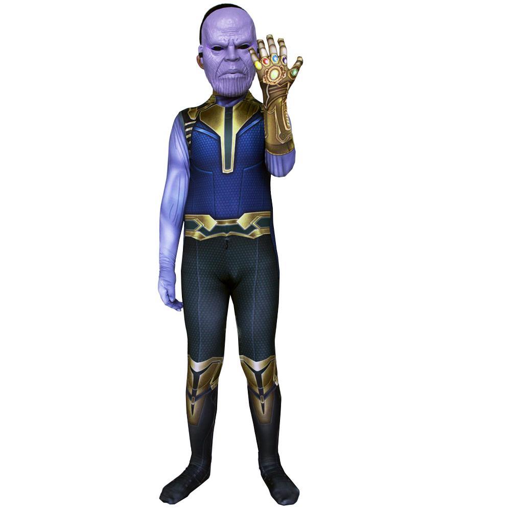 Thanos costume Jumpsuit bodysuits Avengers 4 with mask party cosplay Hallowwen - Pajamasbuy