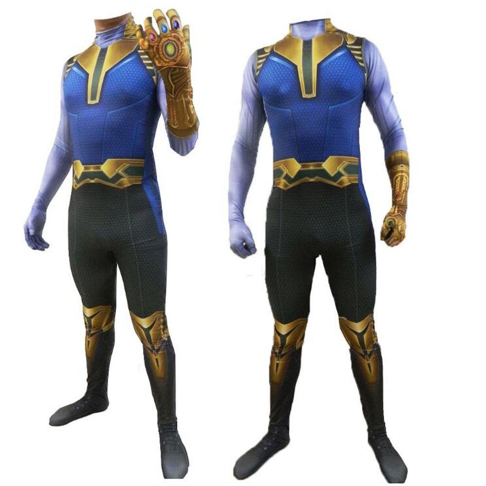 BuyThanos costume Jumpsuit bodysuits Avengers 4 with mask party cosplay Hallowwen Now Cheaper With 3 - 5 Days Ship - PajamasBuy