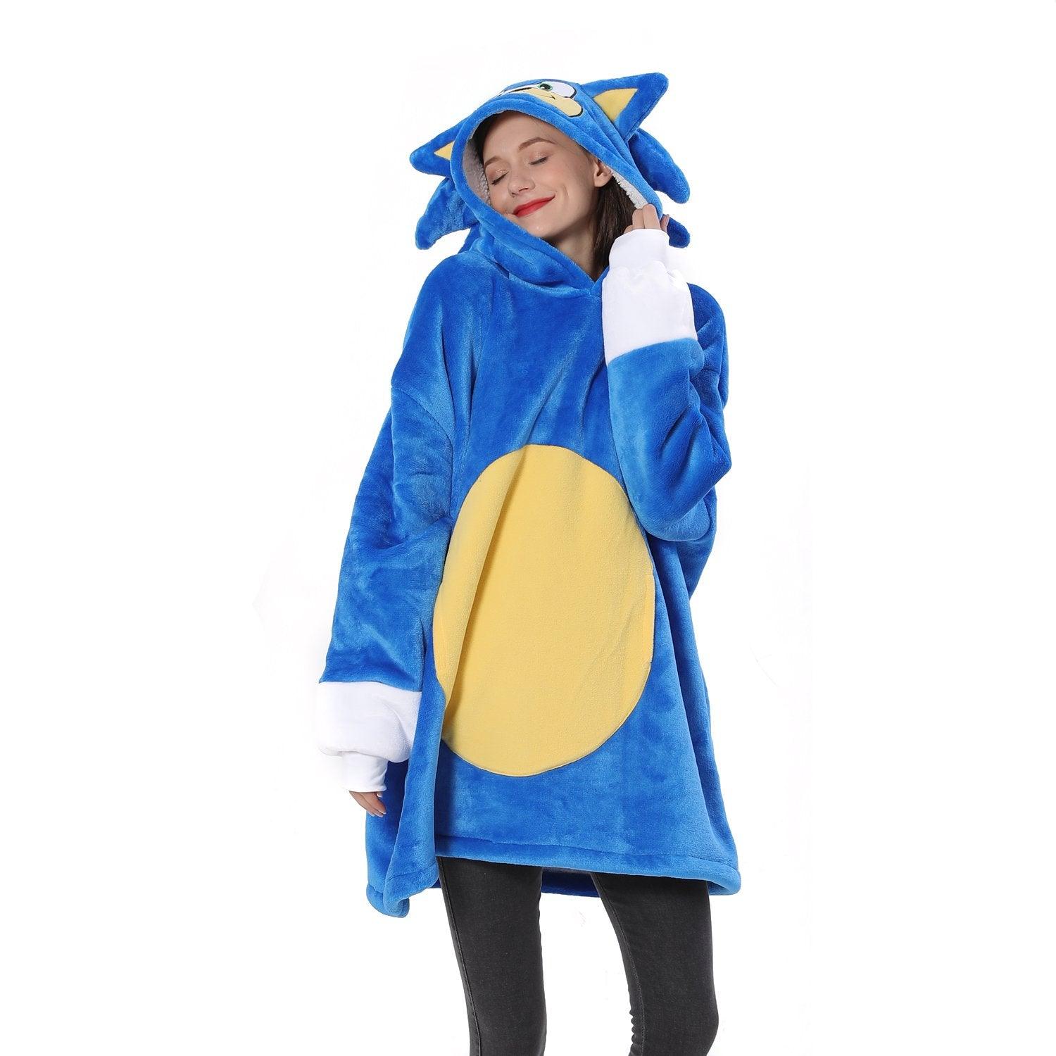 The Hedgehog Sonic Sonic Keep Warm Costume Cozy Cartoon Lazy TV Blanket - Pajamasbuy