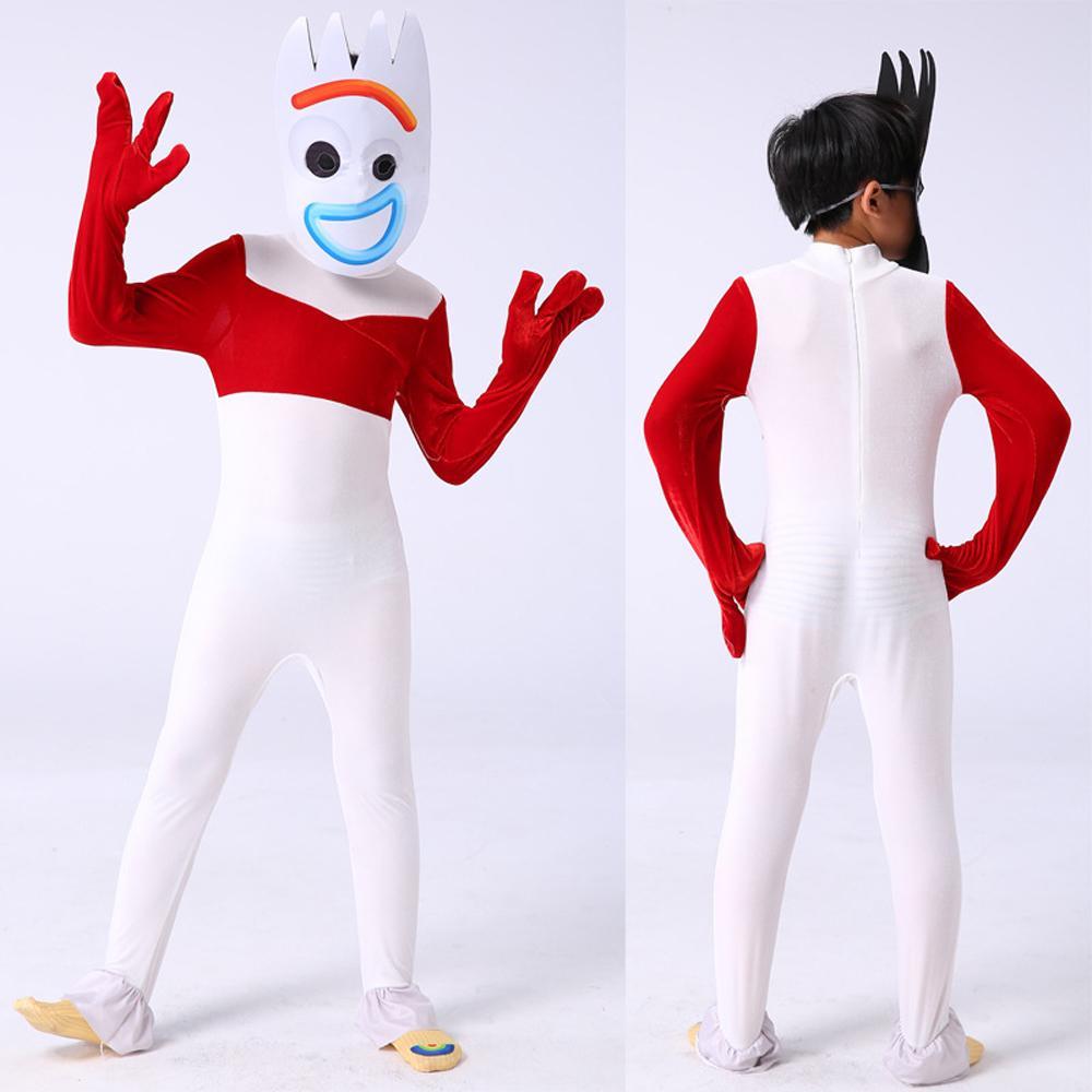 BuyToy Story 4 Forky Cosplay Costume Elastic Zentai Jumpsuit for Kids Now Cheaper With 3 - 5 Days Ship - PajamasBuy