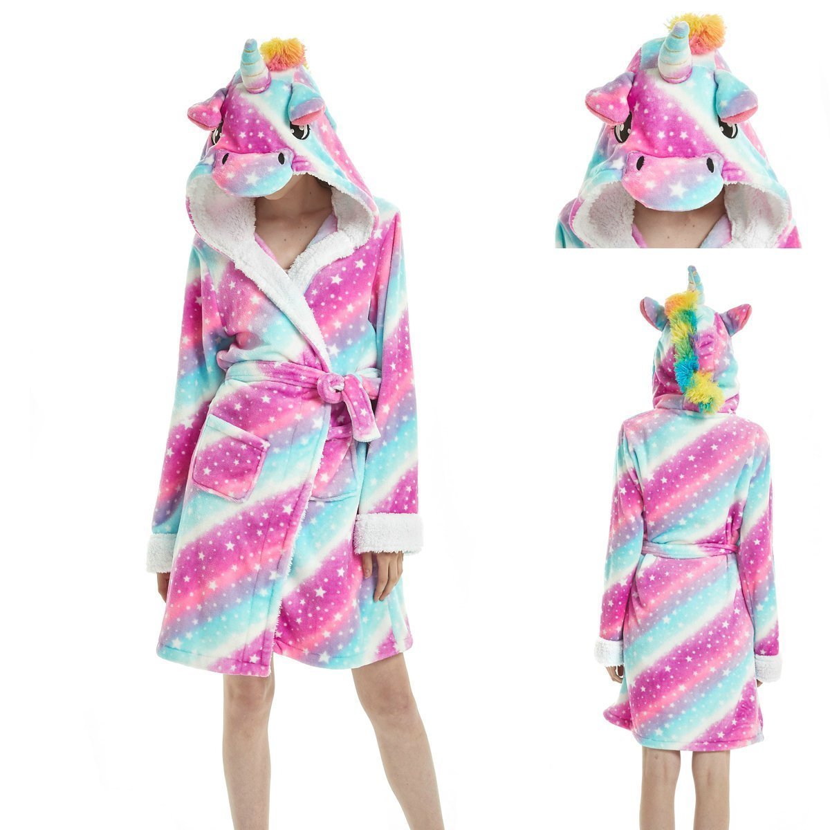 BuyUnicorn Kigurumi Adult Animal Pajamas Softest Bath Robe Now Cheaper With 3 - 5 Days Ship - PajamasBuy