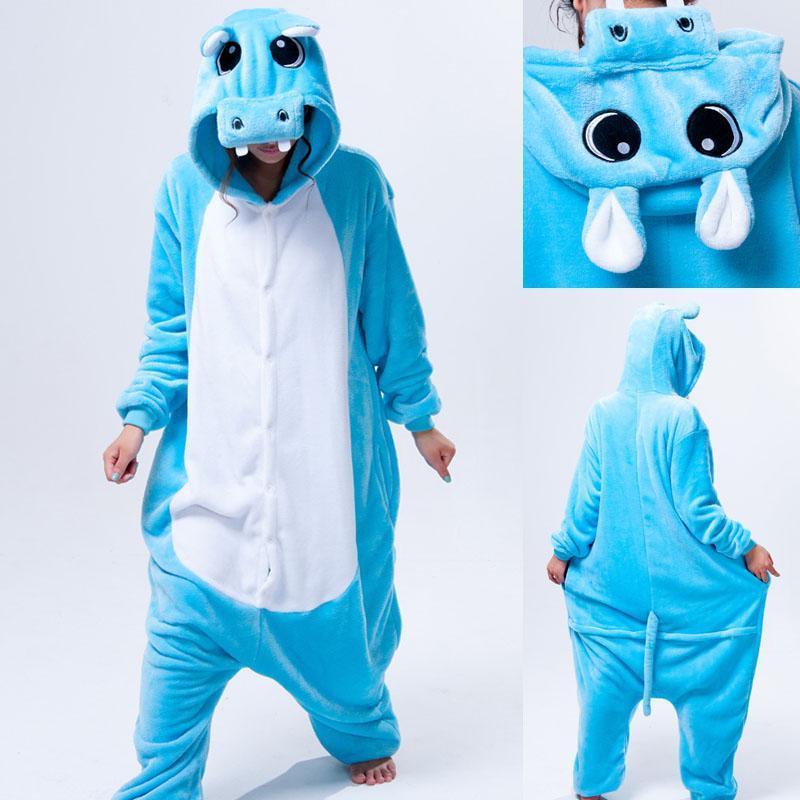 BuyUnisex Adult Hippo Onesies Hoodie kigurumi Costume Pajamas Now Cheaper With 3 - 5 Days Ship - PajamasBuy