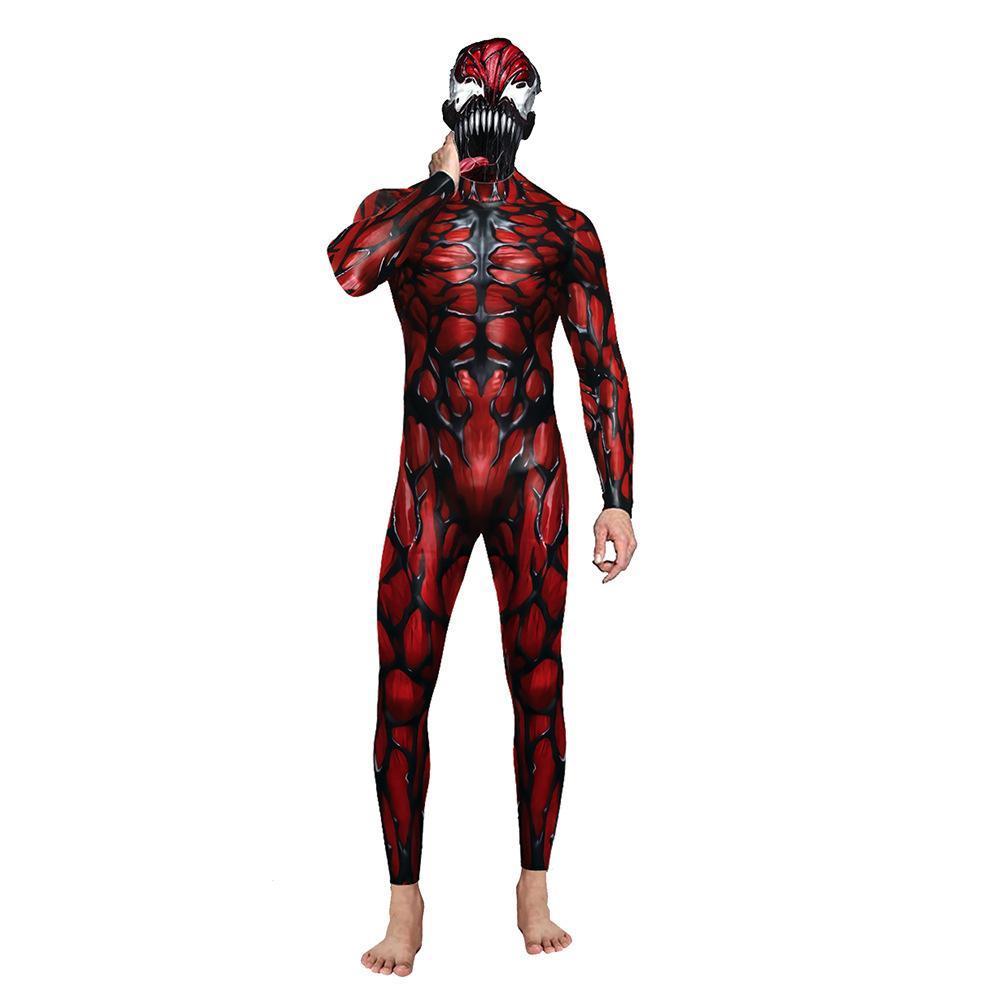 BuyVenom Cosplay Costume Jumpsuit Halloween Party Bodysuit Outfit Zentai for Adults Men Now Cheaper With 3 - 5 Days Ship - PajamasBuy