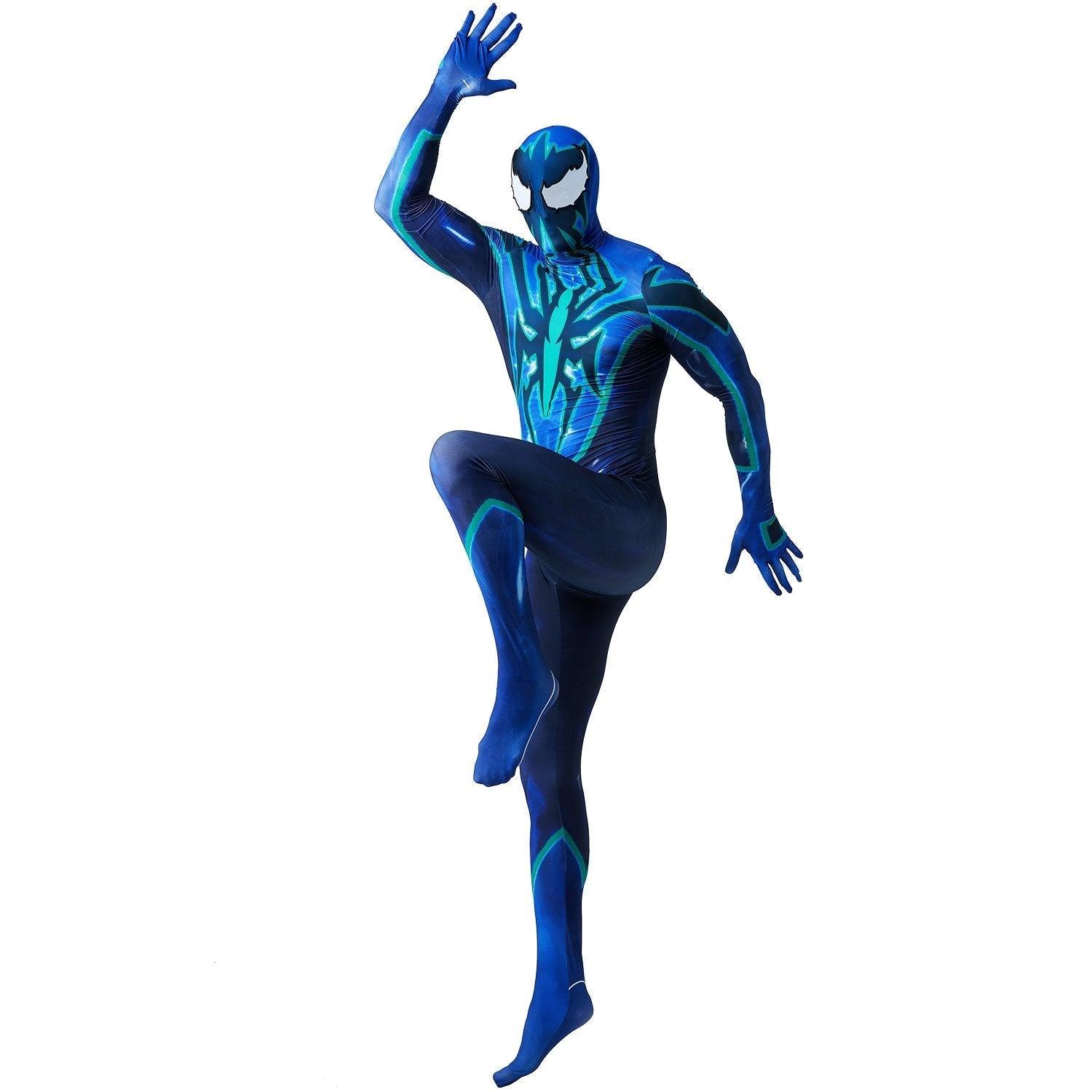 Vibrant Blue Spider - Man Peter Parker Cosplay Jumpsuit Costume New Fashion Superhero Suit - Pajamasbuy