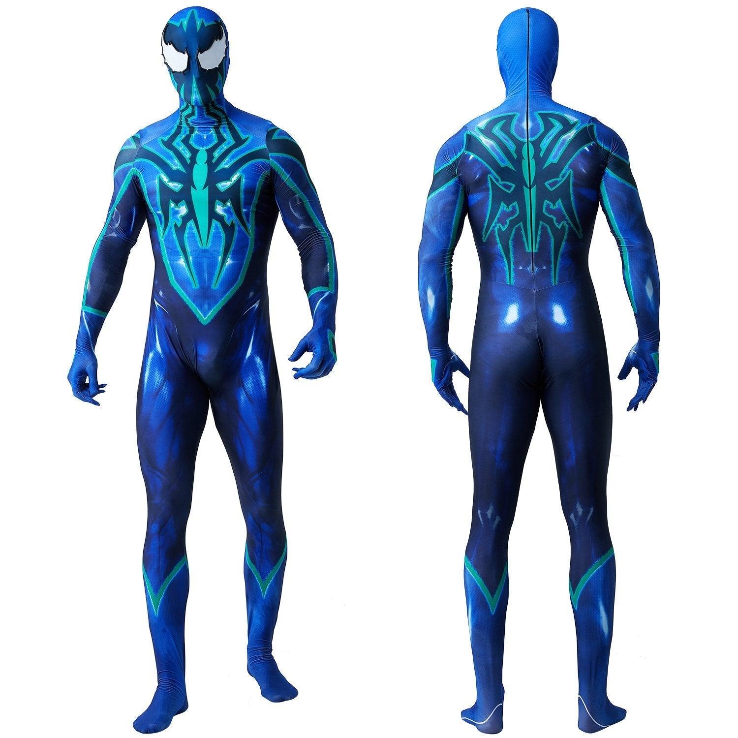 Vibrant Blue Spider - Man Peter Parker Cosplay Jumpsuit Costume New Fashion Superhero Suit - Pajamasbuy