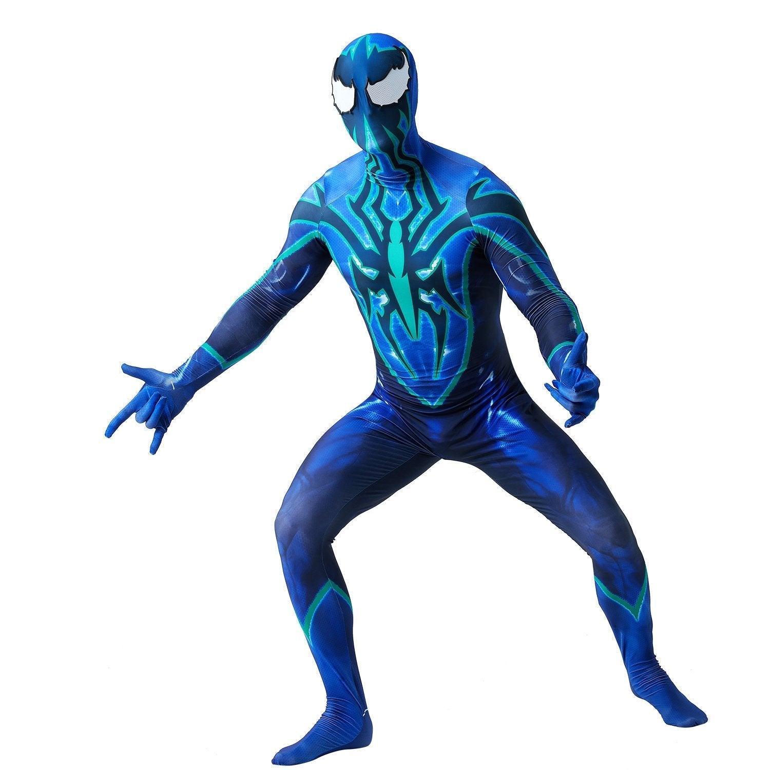 Vibrant Blue Spider - Man Peter Parker Cosplay Jumpsuit Costume New Fashion Superhero Suit - Pajamasbuy