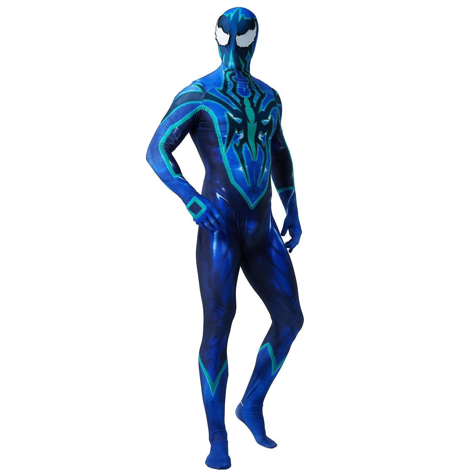 Vibrant Blue Spider - Man Peter Parker Cosplay Jumpsuit Costume New Fashion Superhero Suit - Pajamasbuy