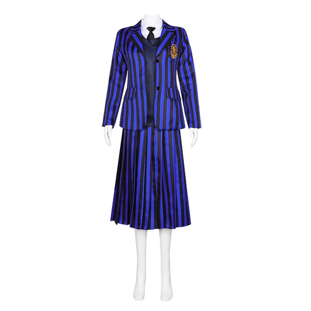 BuyWednesday Costume The Addams Family Cosplay Costumes Skirt Suit For Women Now Cheaper With 3 - 5 Days Ship - PajamasBuy