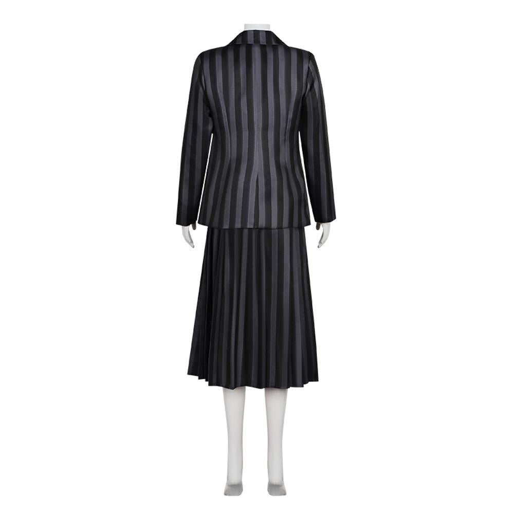 BuyWednesday Costume The Addams Family Cosplay Costumes Skirt Suit For Women Now Cheaper With 3 - 5 Days Ship - PajamasBuy