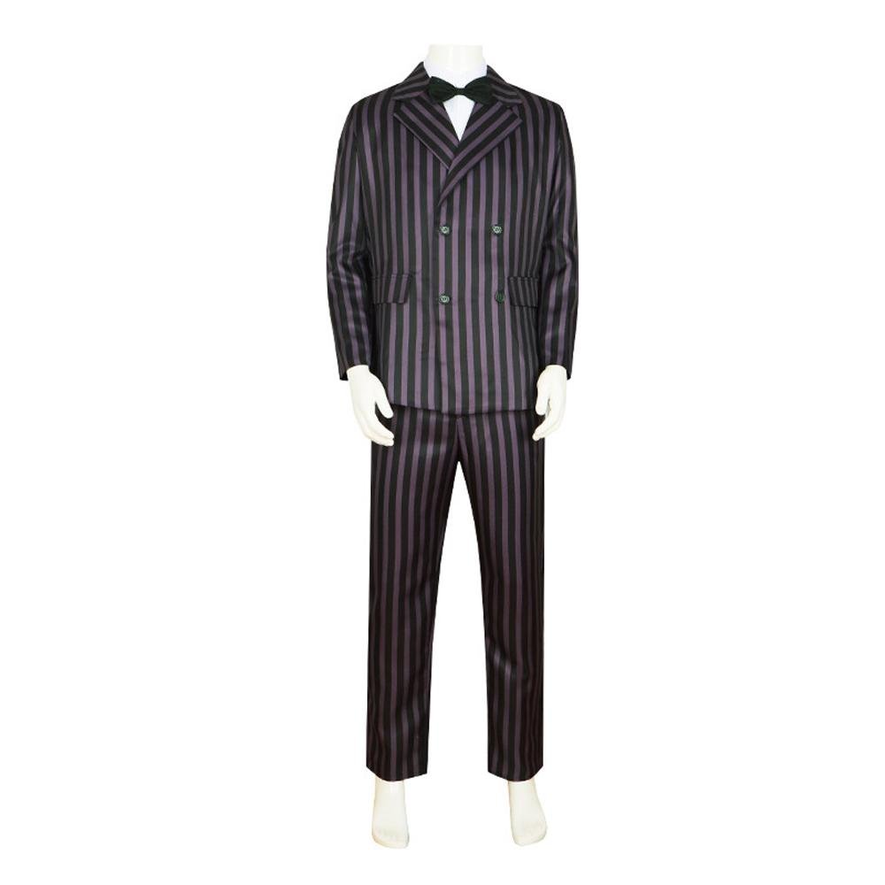 BuyWednesday's Dad Costume The Addams Family Cosplay Gomez Costume Outfit Sets For Men Now Cheaper With 3 - 5 Days Ship - PajamasBuy