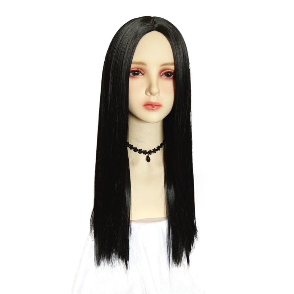 BuyWednesday's Mom Wig The Addams Family Cosplay Black Middle Parted Straight Wig For Adult Now Cheaper With 3 - 5 Days Ship - PajamasBuy