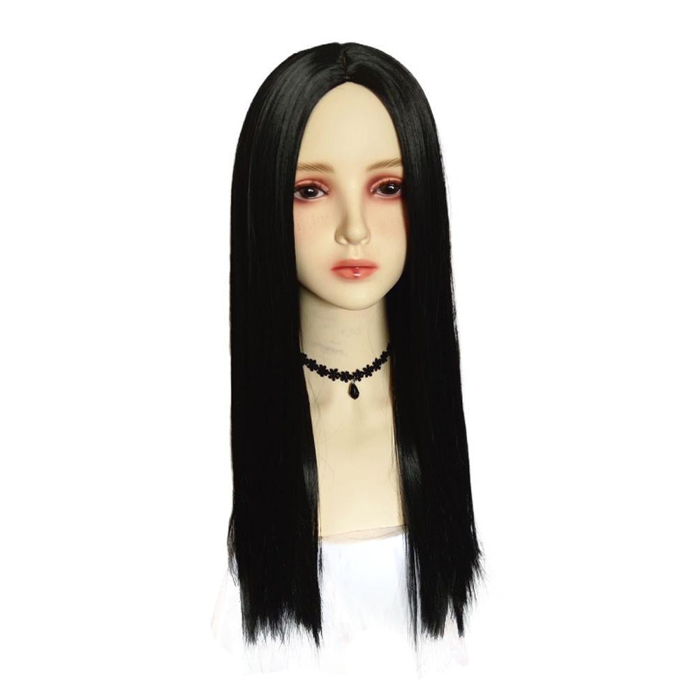 BuyWednesday's Mom Wig The Addams Family Cosplay Black Middle Parted Straight Wig For Adult Now Cheaper With 3 - 5 Days Ship - PajamasBuy