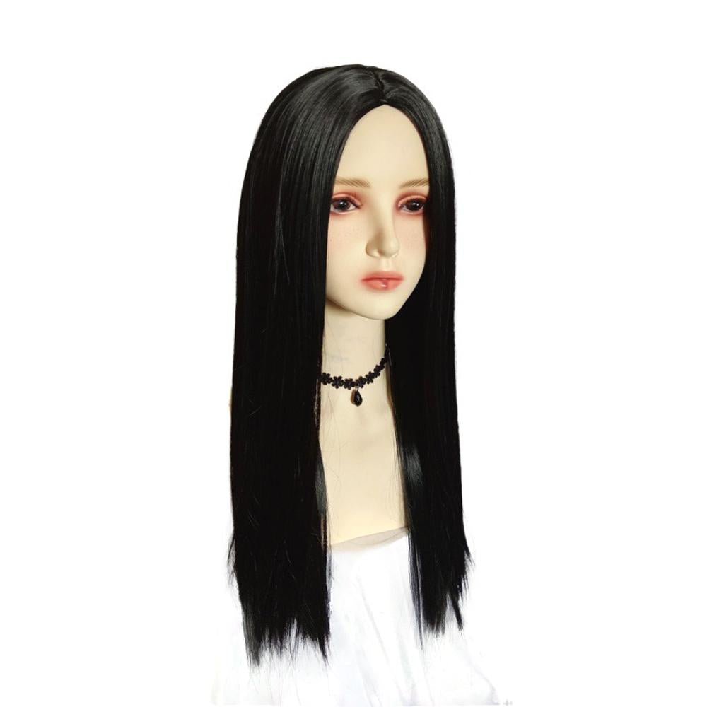 BuyWednesday's Mom Wig The Addams Family Cosplay Black Middle Parted Straight Wig For Adult Now Cheaper With 3 - 5 Days Ship - PajamasBuy