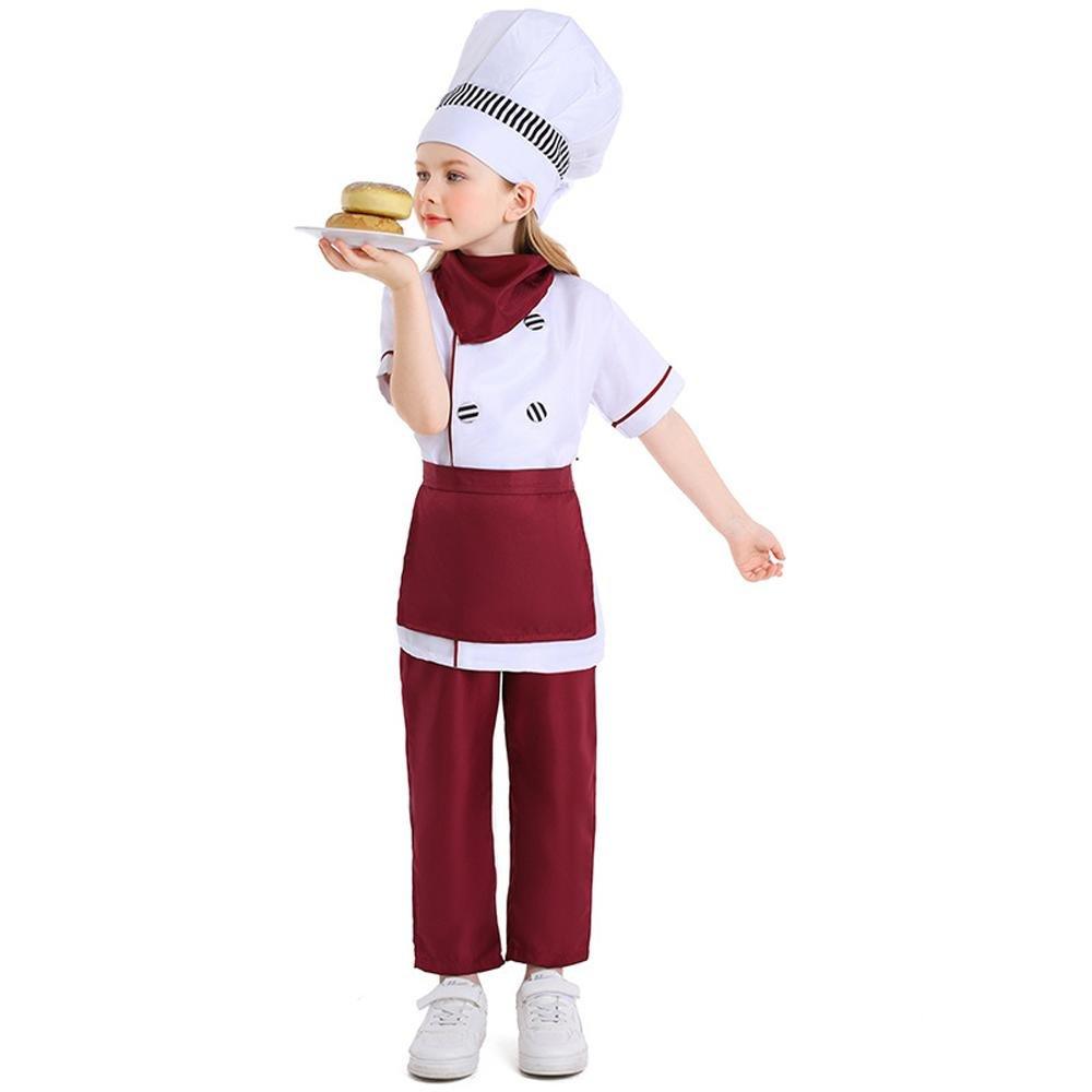 Western pastry chef costume for Kids Apron and Hat Set Cooking Baking - Pajamasbuy