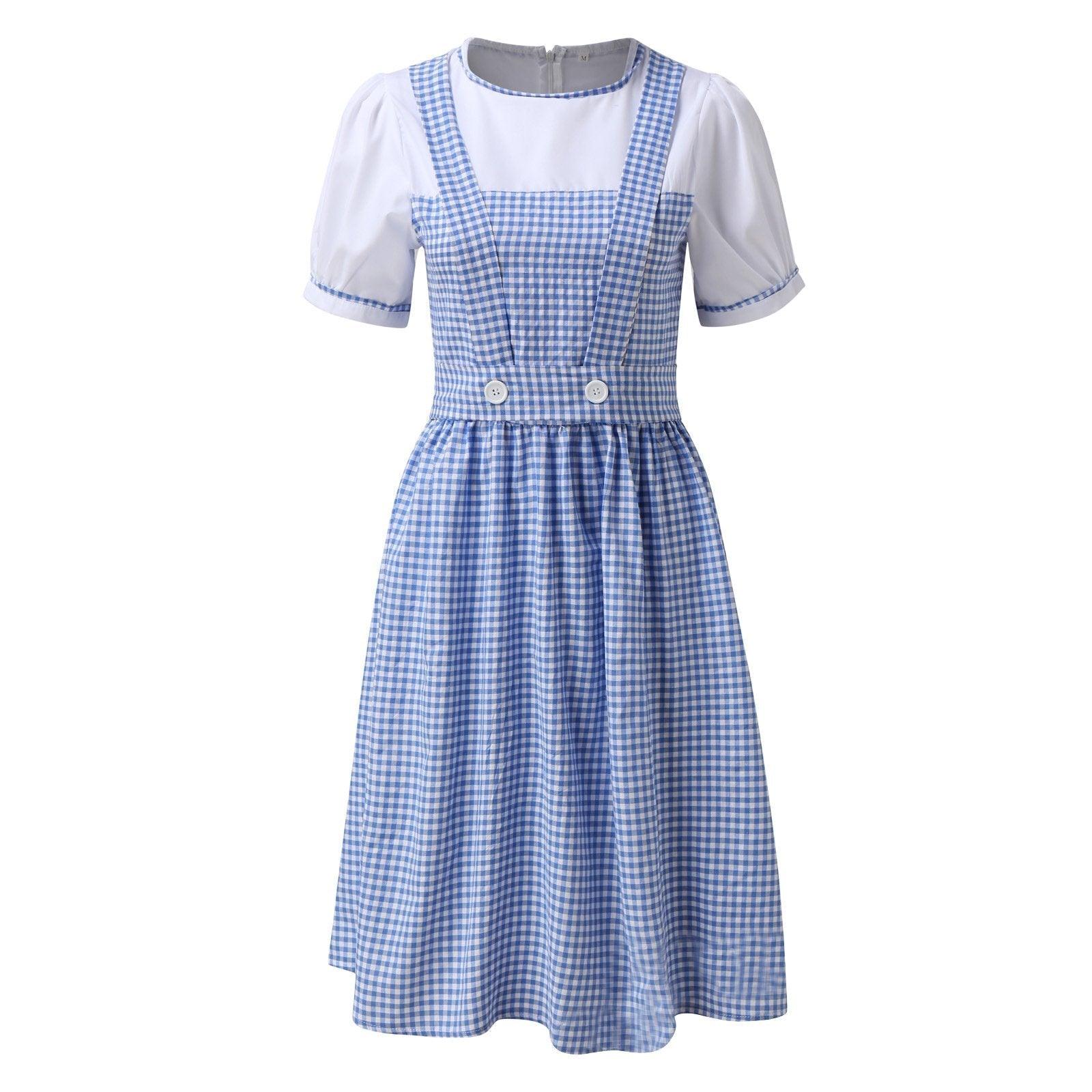 Wizard of Oz Dorothy Costume Dress Maid Alice for Girls Women - Pajamasbuy