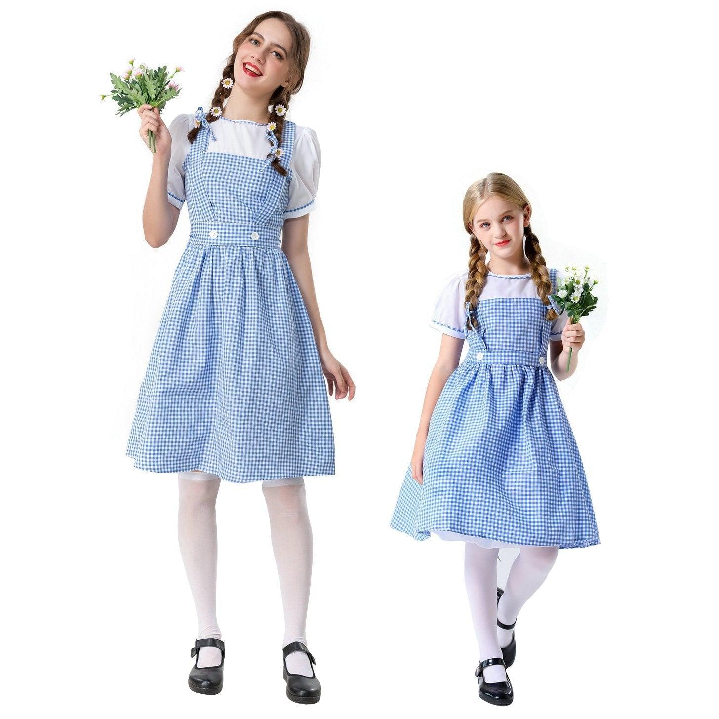 Wizard of Oz Dorothy Costume Dress Maid Alice for Girls Women - Pajamasbuy