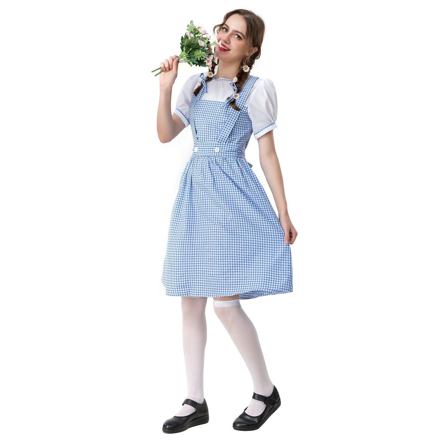 Wizard of Oz Dorothy Costume Dress Maid Alice for Girls Women - Pajamasbuy