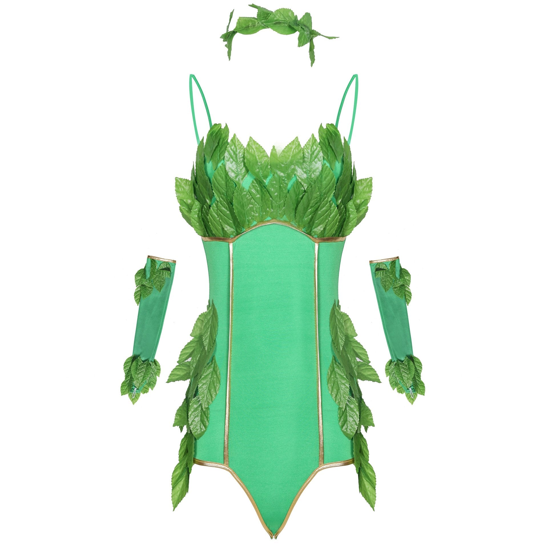 BuyWomen's Deluxe Poison Ivy Costume Jumpsuit Halloween Now Cheaper With 3 - 5 Days Ship - PajamasBuy