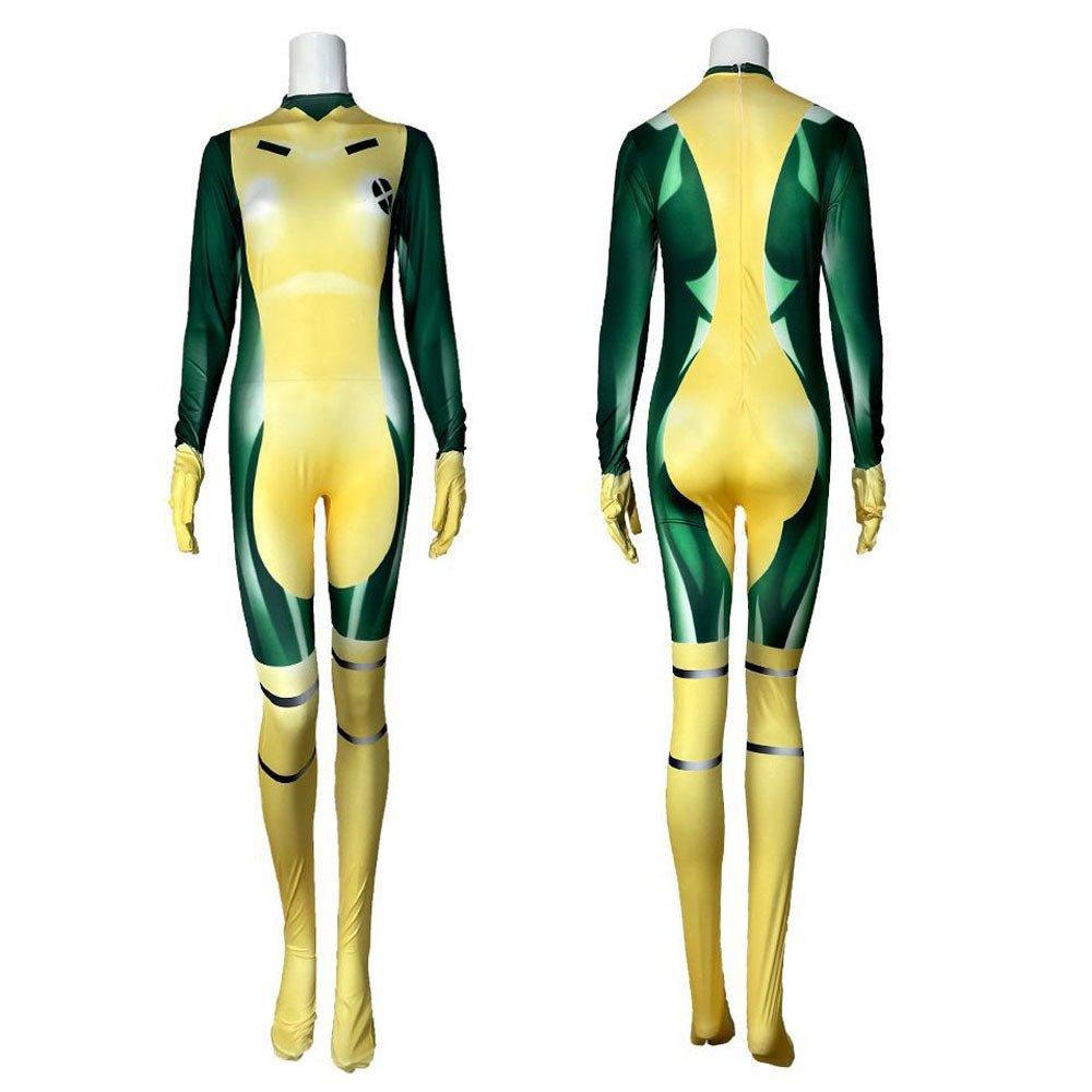 X Men Rogue Outfits Halloween Party Cosplay Costume Jumpsuit - Pajamasbuy