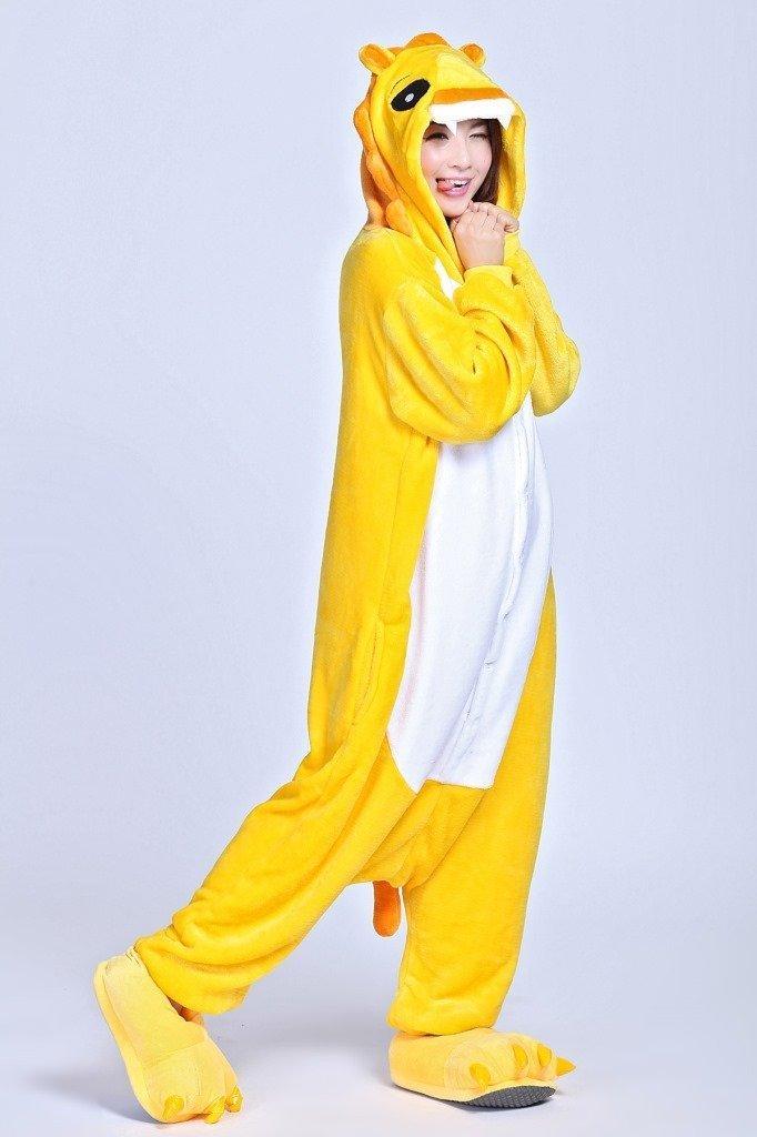 Yellow Lion Onesies Hoodie Pajamas Animal Costume Kigurumi - Pajamasbuy