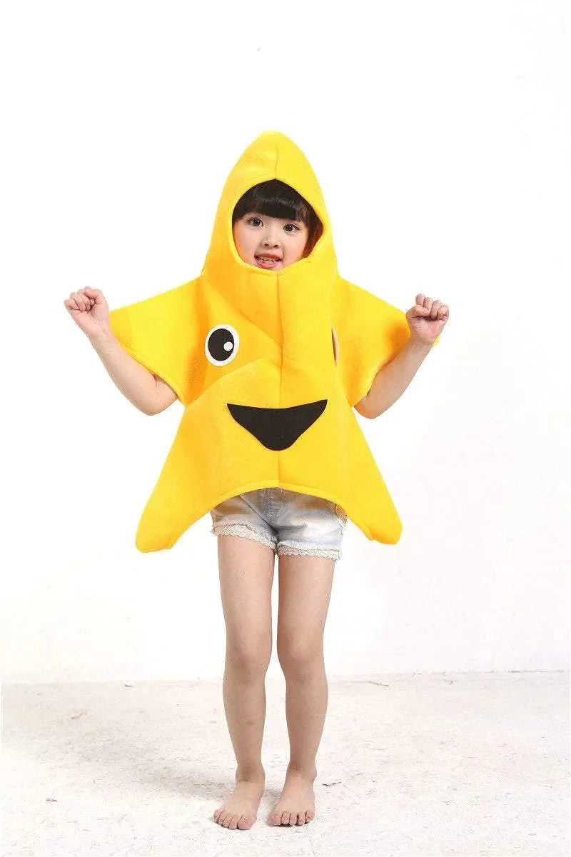 BuyYellow Star Smile Face Kigurumi Costume Kids Halloween Party Outfit Now Cheaper With 3 - 5 Days Ship - PajamasBuy