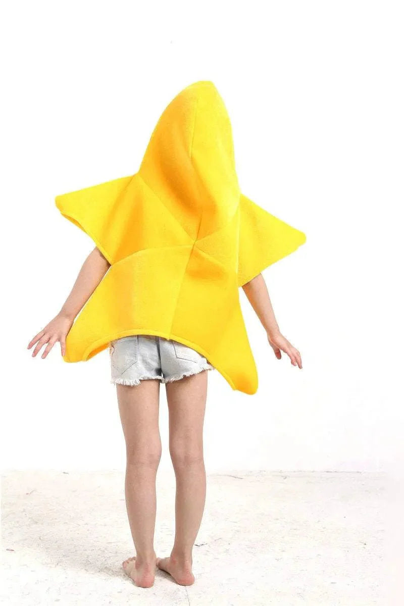 BuyYellow Star Smile Face Kigurumi Costume Kids Halloween Party Outfit Now Cheaper With 3 - 5 Days Ship - PajamasBuy